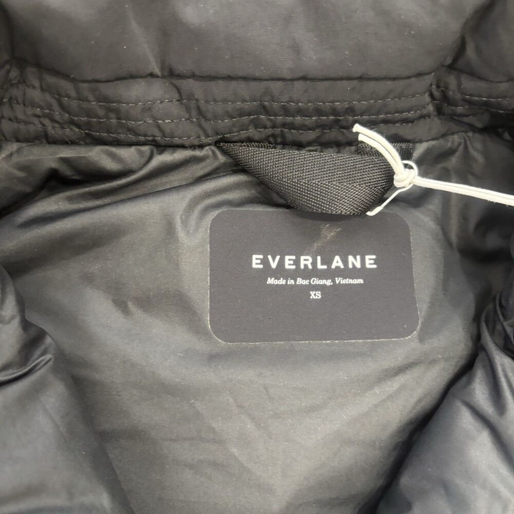Everlane Puffer Vest Womens Size XS Nyle Quilted, Black & Gray Colorblock - Picture 5 of 9